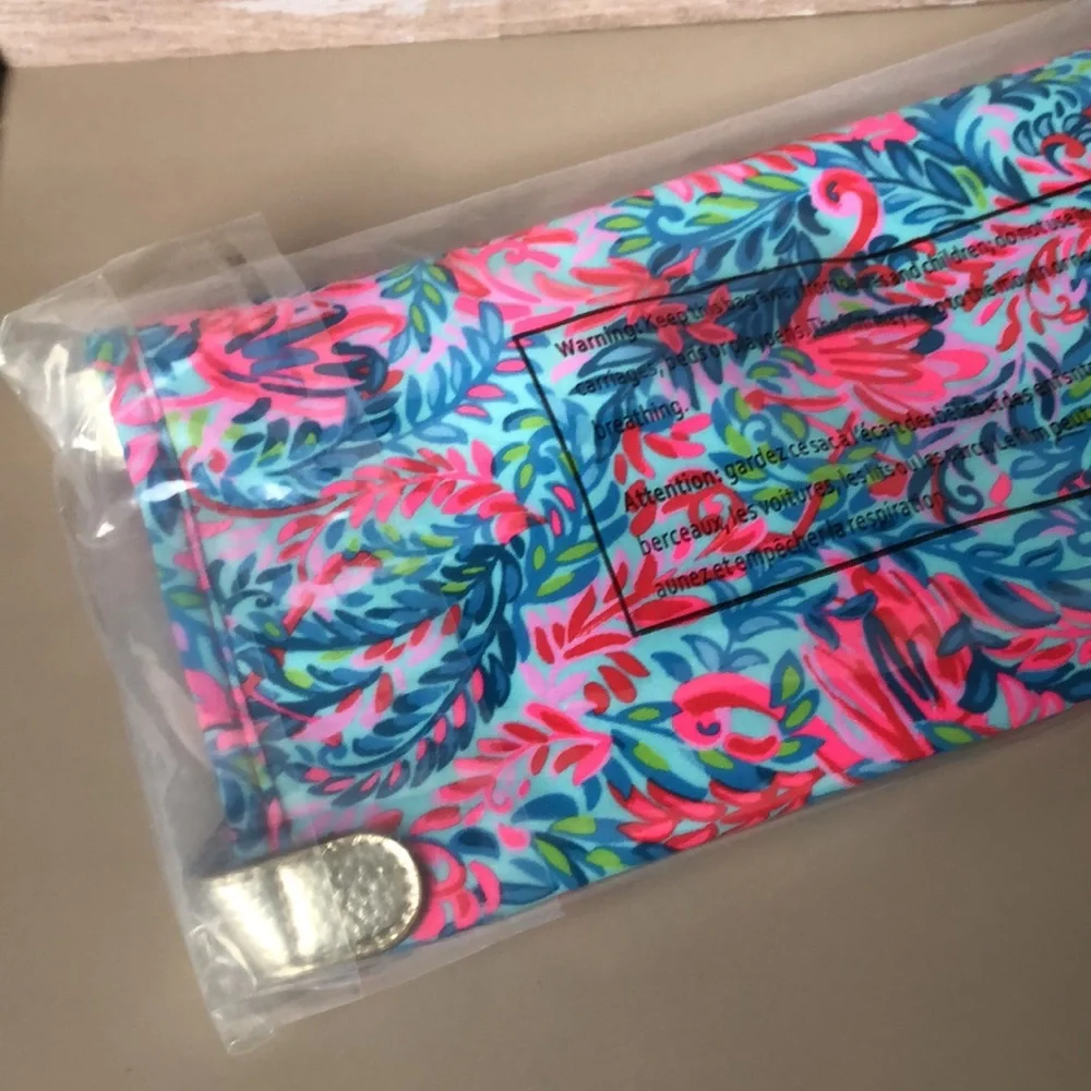 NWT Lilly Pulitzer Wine Bag Surf Blue Flim Flam